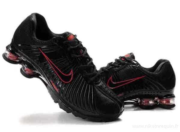 chaussures nike shox R4 625 noir rouge (1)